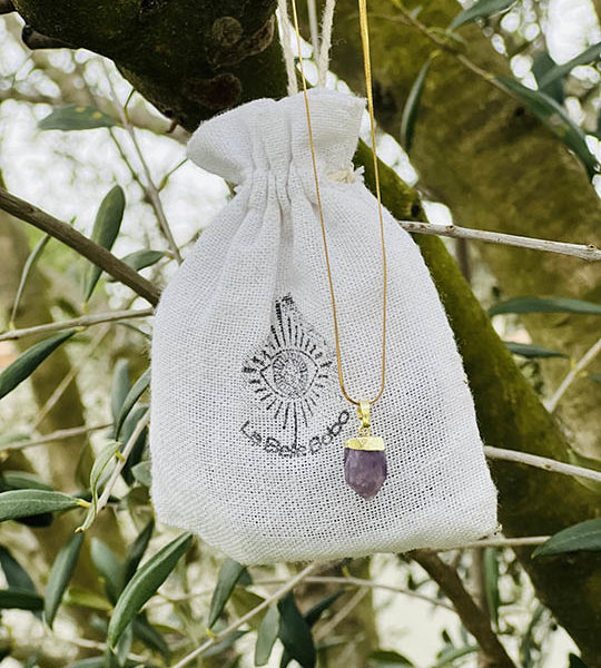collier pentagone amethyste or la belle bobo
