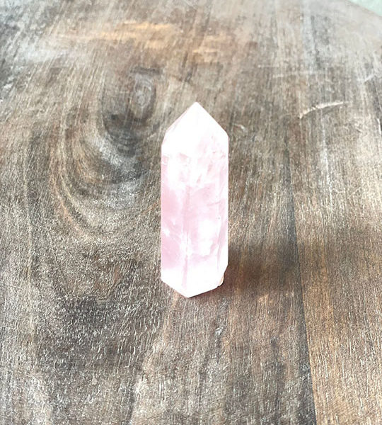 pointe polie quartz rose la belle bobo lithotherapie