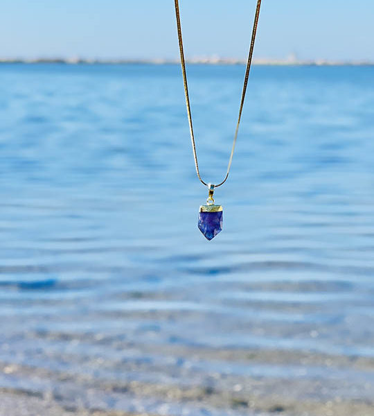 collier pentagone amethyste or la belle bobo litheterapie